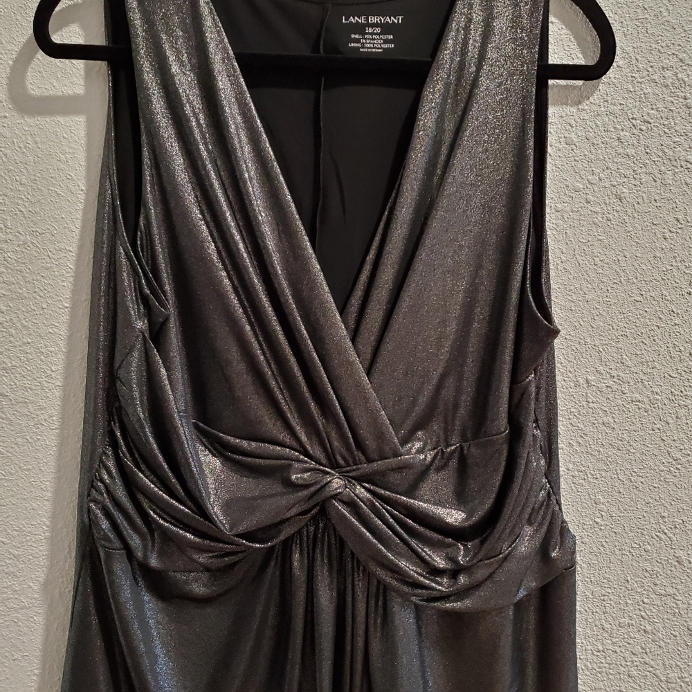 Grey/Silver sleeveless blouse